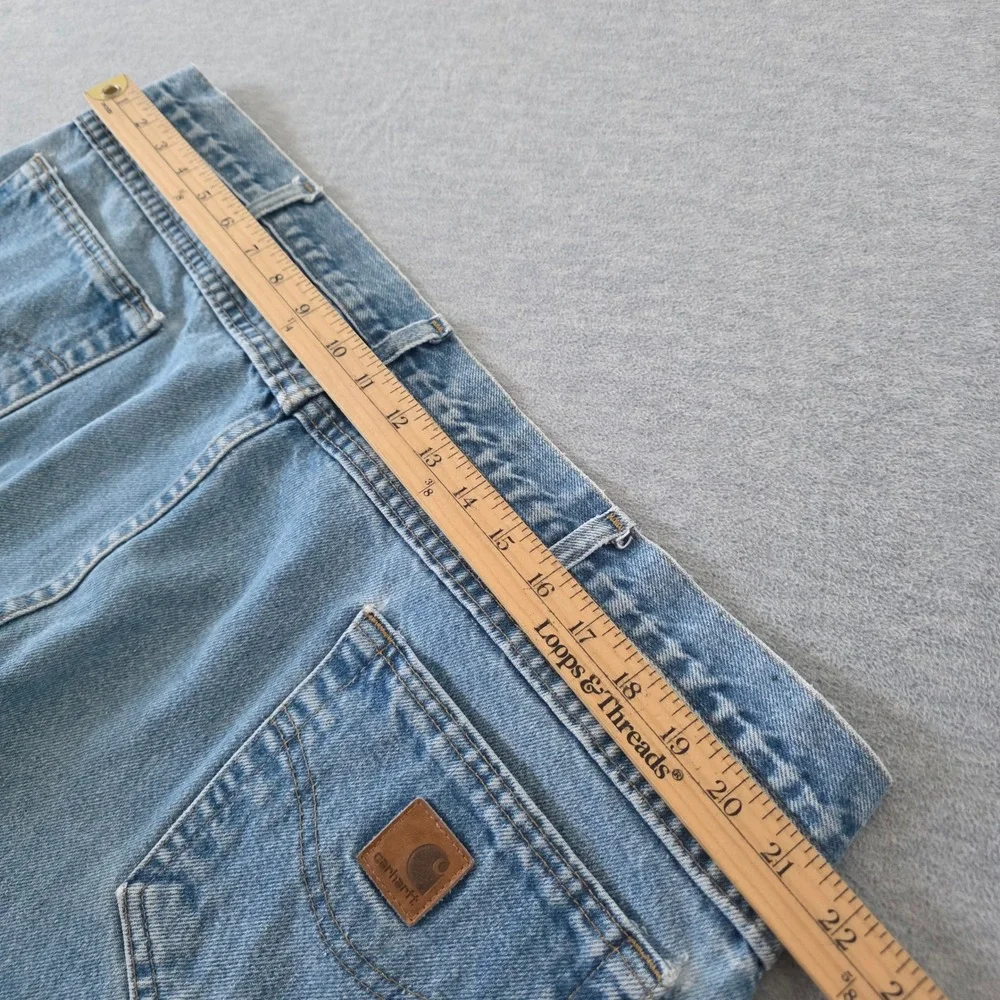 Carhartt Traditional Fit Jeans Mens 44x30 Light Wash Blue Denim 180 DST Workwear
